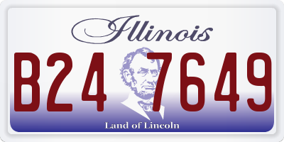 IL license plate B247649
