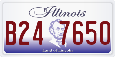 IL license plate B247650