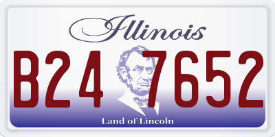 IL license plate B247652