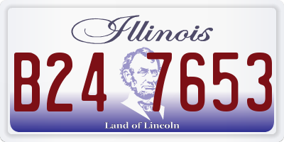 IL license plate B247653