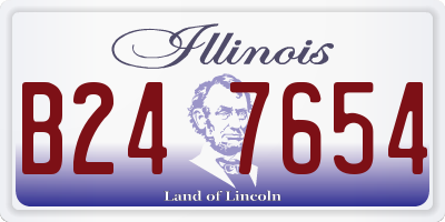 IL license plate B247654