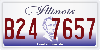IL license plate B247657