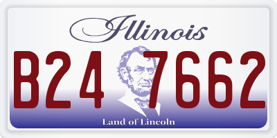 IL license plate B247662