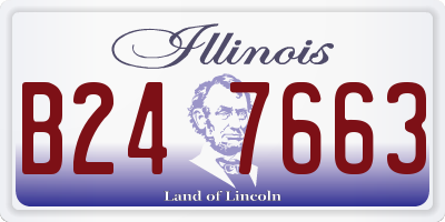 IL license plate B247663