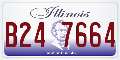 IL license plate B247664