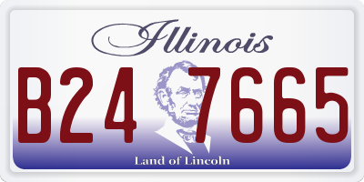 IL license plate B247665