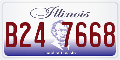 IL license plate B247668