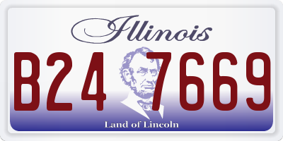 IL license plate B247669