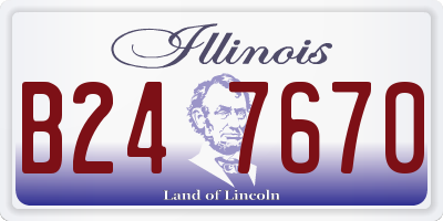 IL license plate B247670