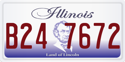 IL license plate B247672