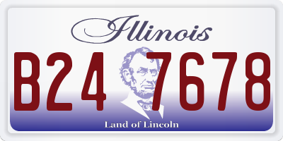 IL license plate B247678