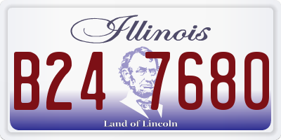 IL license plate B247680