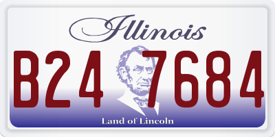 IL license plate B247684