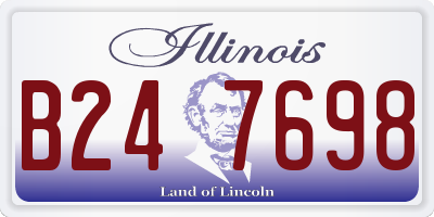 IL license plate B247698