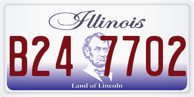 IL license plate B247702