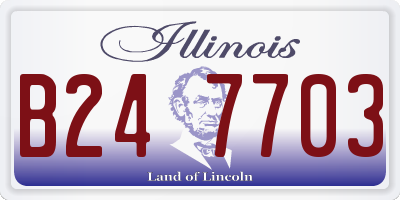IL license plate B247703