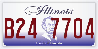 IL license plate B247704