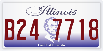 IL license plate B247718