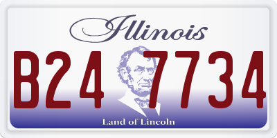 IL license plate B247734
