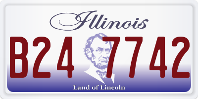 IL license plate B247742