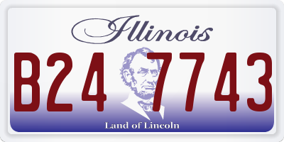 IL license plate B247743