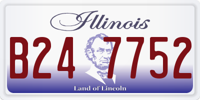 IL license plate B247752