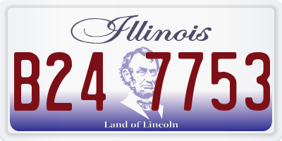 IL license plate B247753