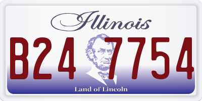 IL license plate B247754