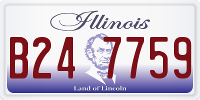 IL license plate B247759