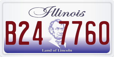 IL license plate B247760