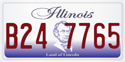 IL license plate B247765