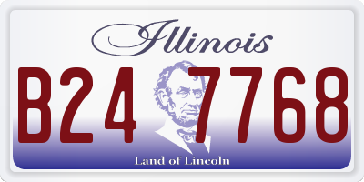 IL license plate B247768