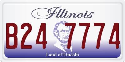 IL license plate B247774