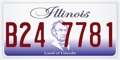 IL license plate B247781