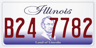 IL license plate B247782