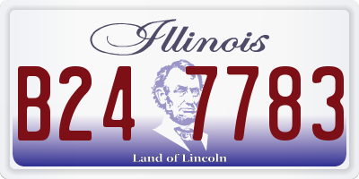 IL license plate B247783