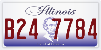 IL license plate B247784