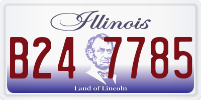 IL license plate B247785