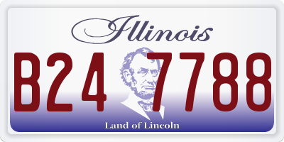 IL license plate B247788