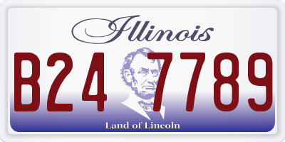 IL license plate B247789