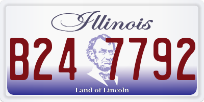 IL license plate B247792