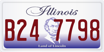IL license plate B247798