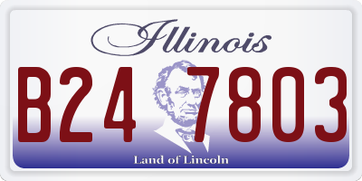 IL license plate B247803