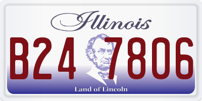 IL license plate B247806