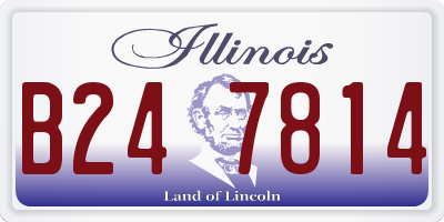 IL license plate B247814