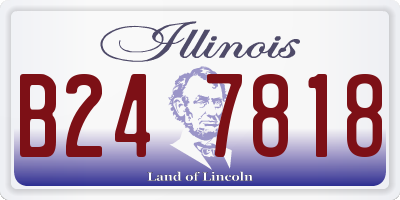 IL license plate B247818
