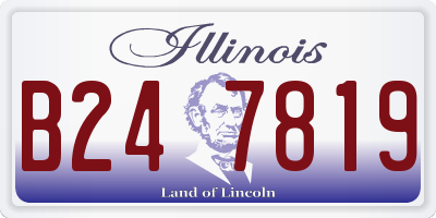 IL license plate B247819
