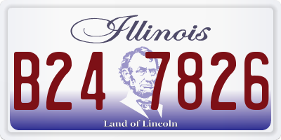 IL license plate B247826