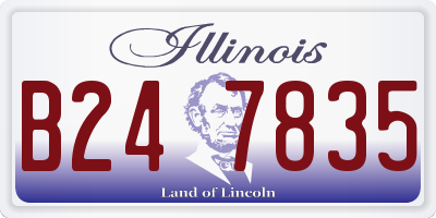 IL license plate B247835