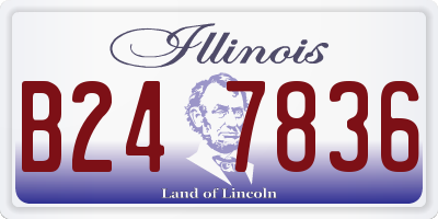 IL license plate B247836